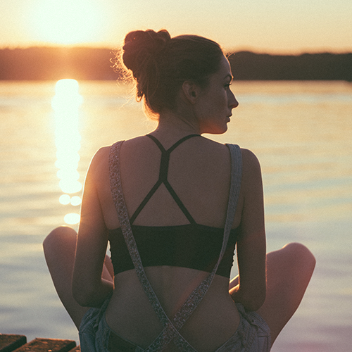 Girl On Dock Stress Relief Meditation